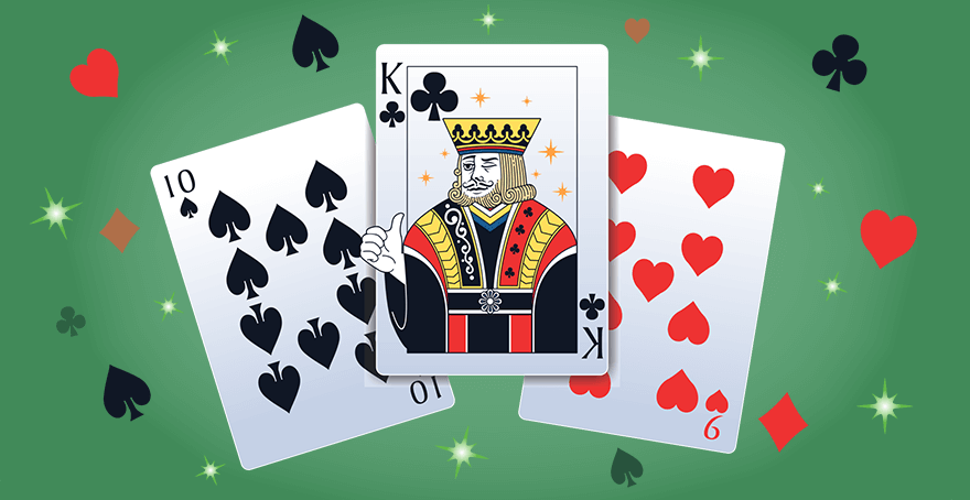 Solitaire King mascot with thumbs up